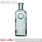 JARRON BOTELLA VIDRIO 13X35 CM