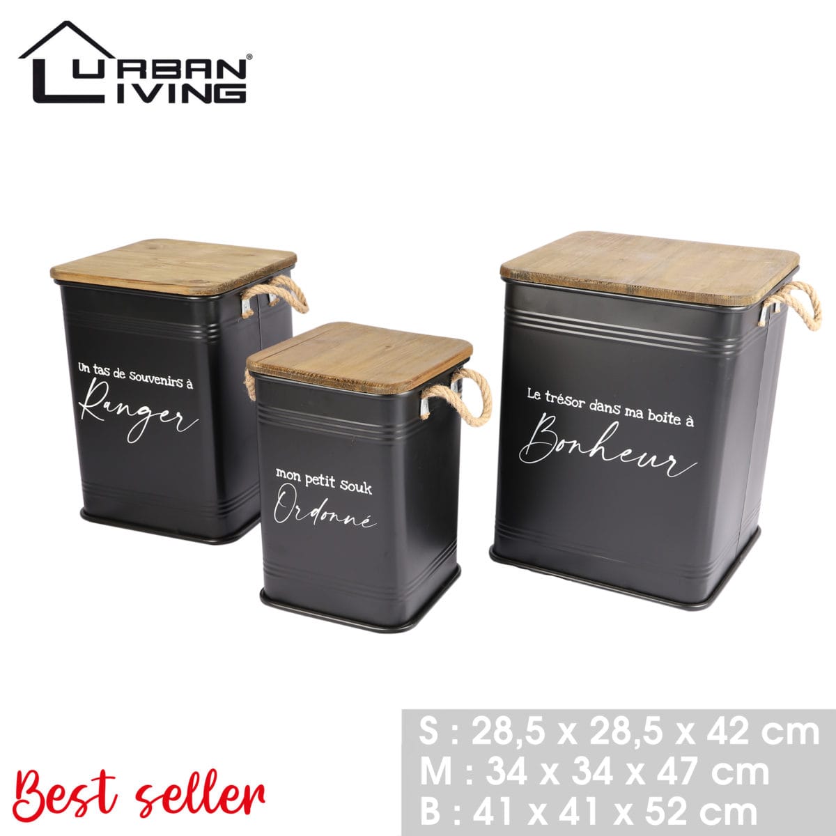 CAJA LOFT ORDONNE 28,5X28,5X42 - Imagen 2