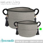 CESTA ALGODON MENTA 22 CM