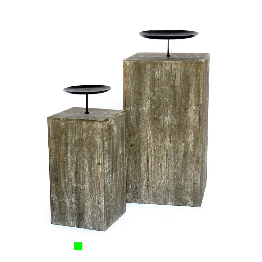 PORTAVELA MADERA PIE BAJO