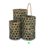 PORTAVELAS CILINDRO VERDE MED.