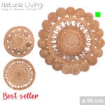 ALFOMBRA YUTE 90 CM CIRCULOS - Imagen 2