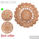 ALFOMBRA YUTE 90 CM CIRCULO INT. - Imagen 2