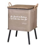 CAJA METAL PIE TAUPE 41X41X59,5