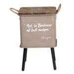 CAJA METAL PIE TAUPE 34X34X53,5