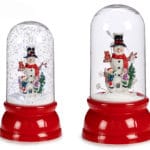 BOLA NIEVE ROJA MUÑECO LUZ MUSIC