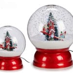 BOLA NIEVE ROJA REDONDA COLUMPIO