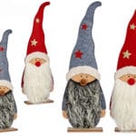 PAPA NOEL MADERA FIELTRO ROJO