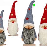 PAPA NOEL MADERA FIELTRO GRIS