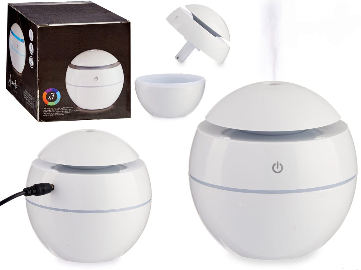 HUMIDIFICADOR LED 130 ML BLANCO - Imagen 1