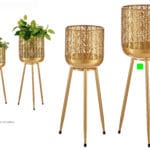 MACETERO METAL DORADO GR.