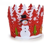 CESTA NAVIDEÑA REDONDA ROJA