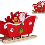 CESTA TRINEO NAVIDAD ROJO