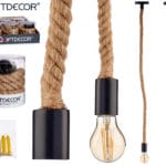 LAMPARA COLGANTE CUERDA NATURAL