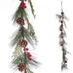 RAMA 110 CM VERDE FRUTOS ROJOS