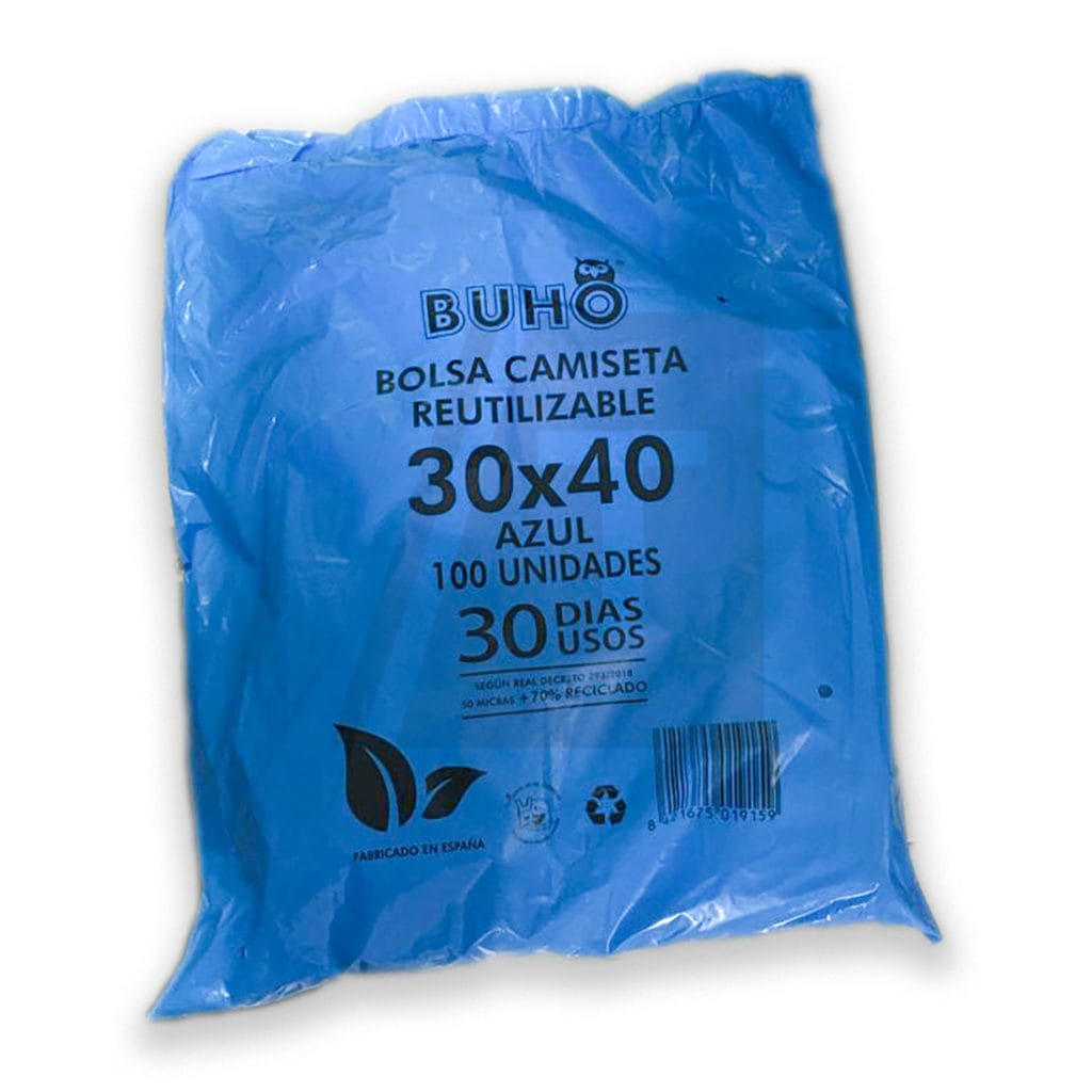 BOLSA 30X40 AZ. 100 U 70 % REC.