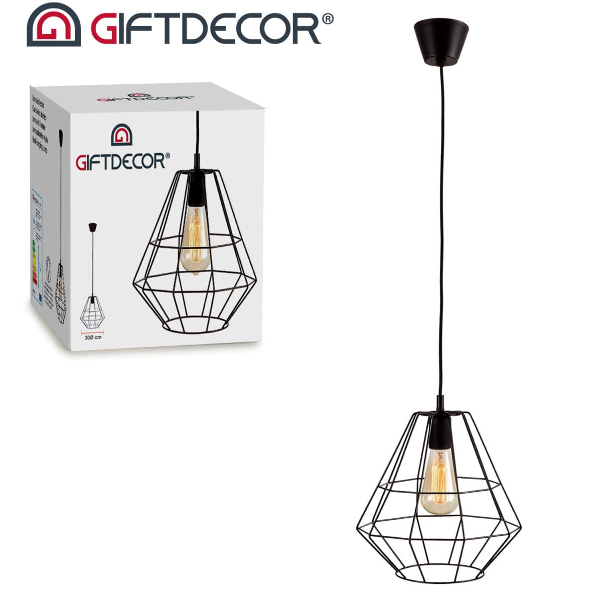 LAMPARA FORJA TECHO NEGRA - Imagen 4