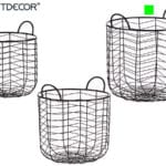 CESTO METAL REDONDO NEGRO GR.