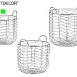 CESTO METAL REDONDO PLATA PQ.