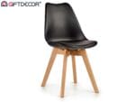 SILLA CON PATAS MADERA NEGRA