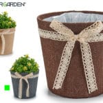 MACETA SACO GR PUNTILLA GRIS