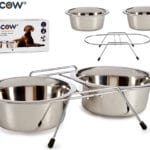 JUEGO 2 COMEDEROS ACERO 2600 ML.