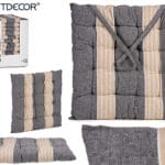 COJIN SILLA RAYAS GRIS OSCURO