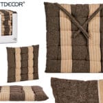 COJIN SILLA RAYAS MARRON 40X40X5