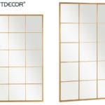 ESPEJO VENTANAL DORADO 150 CM