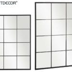 ESPEJO VENTANAL NEGRO 120 CM