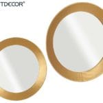 ESPEJO REDONDO DORADO 60 CM