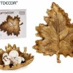 BANDEJA HOJA DORADA 33,5x25,5X8