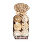 6 BOLAS DECO 10 CM BLANCAS