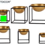 CUENCO CON SOPORTE CUADRADO PQ.