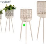 MACETERO METAL CREMA MED.