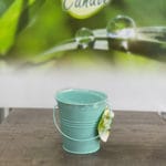 CUBO AZUL VELA CITRONELA 10 CM