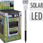 PINCHO SOLAR INOX LED 36 CM