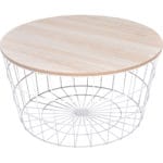 MESILLA REDONDA BL. TAPA MADERA