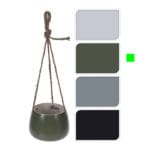 MACETA COLGAR VERDE 14X14 CM