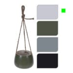 MACETA COLGAR BLANCA 14X14 CM