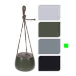 MACETA COLGAR GRIS 14X14 CM