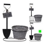 PORTA MACETA PALA 22X48 CM GRIS