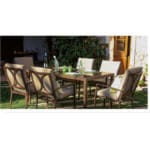 CONJUNTO MADEIRA 6 SILLONES+MESA