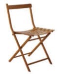 SILLA OCRE METALICA PLEGABLE