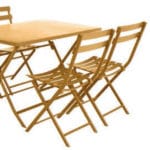 SILLA OCRE METALICA PLEGABLE - Imagen 2