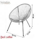 SILLON GRIS CLARO RATAN SINTETIC