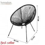 SILLON NEGRO RATAN SINTETICO