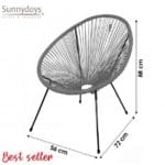 SILLON GRIS RATAN SINTETICO