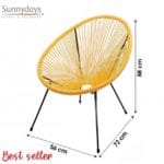 SILLON MOSTAZA RATAN SINTETICO