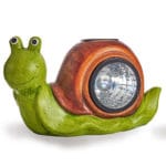 CARACOL CERAMICA LINTERNA SOLAR
